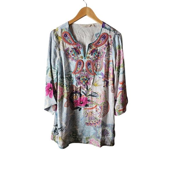 Soft Surroundings Florent embellished beaded top tunic sz medium new WT344 - Picture 5 of 9